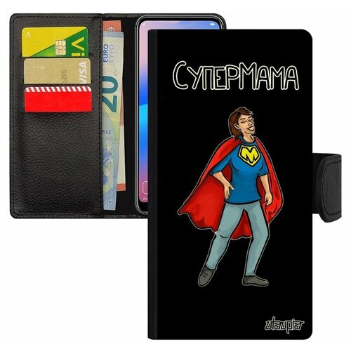 фото Чехол-книжка на смартфон galaxy s8, "супермама" мама смешной utaupia