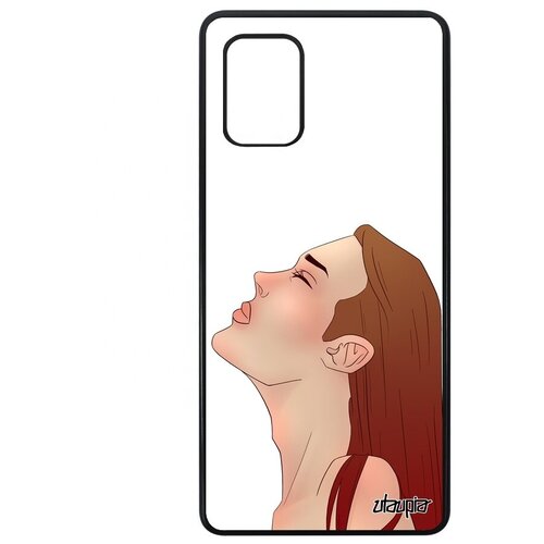 фото Противоударный чехол на мобильный // samsung galaxy a71 // "надежда" ожидание девушка, utaupia, белый