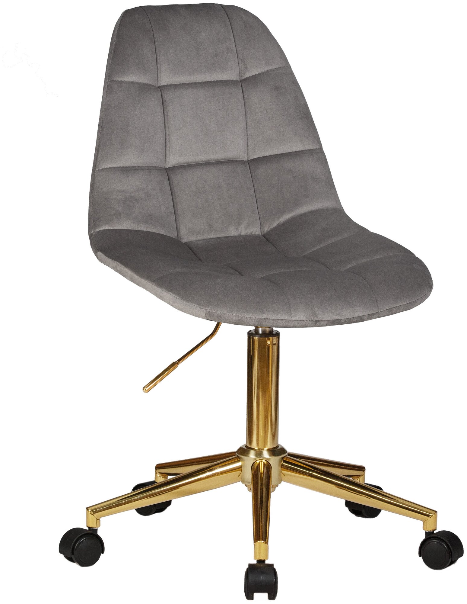 Офисное кресло для персонала DOBRIN MONTY GOLD, LM-9800-Gold, серый велюр (MJ9-75) - фотография № 1