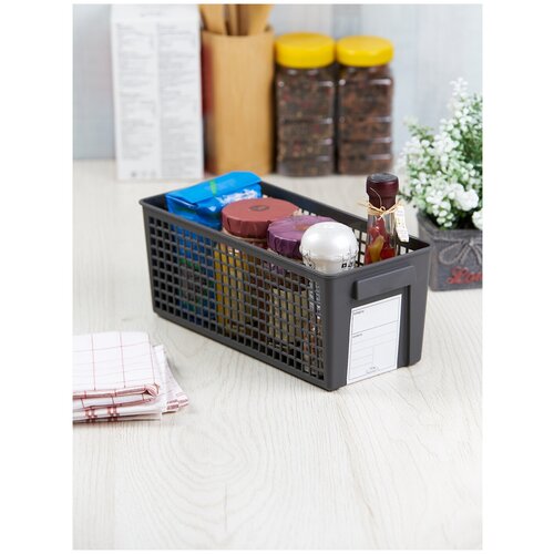 Корзина для хранения Inomata 4670BK черный 280125115 мм 292₽