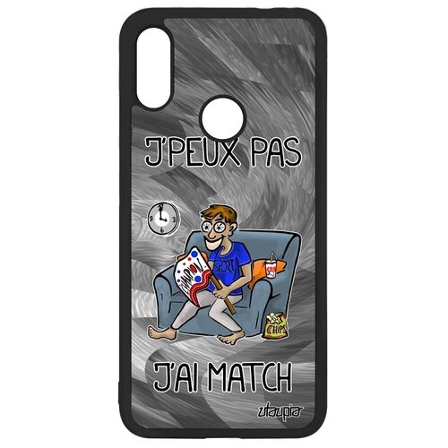 фото Защитный чехол на телефон // xiaomi redmi note 7 // "не могу - у меня матч!" прикольный рисунок, utaupia, серый
