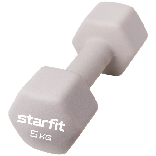 Набор гантелей неразборных Starfit DB-201, неопрен серый