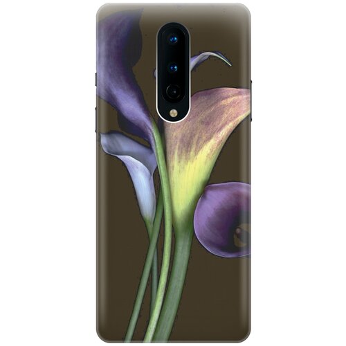 Силиконовый чехол на OnePlus 8, ВанПлюс 8 с принтом Каллы силиконовый чехол белые каллы на oneplus 8 pro ванплюс 8 про