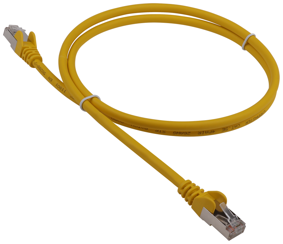 Патч-корд RJ45 - RJ45, 4 пары, FTP, категория 5е, 2 м, серый, LSZH, LANMASTER LAN-PC45/S5E-2.0-GY - фото №1