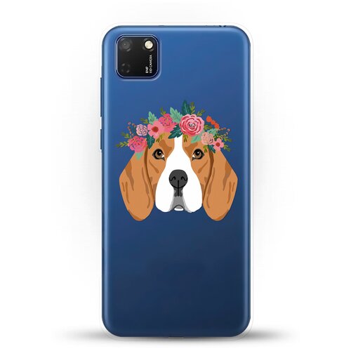 фото Силиконовый чехол бигль с цветами на honor 9s andy & paul