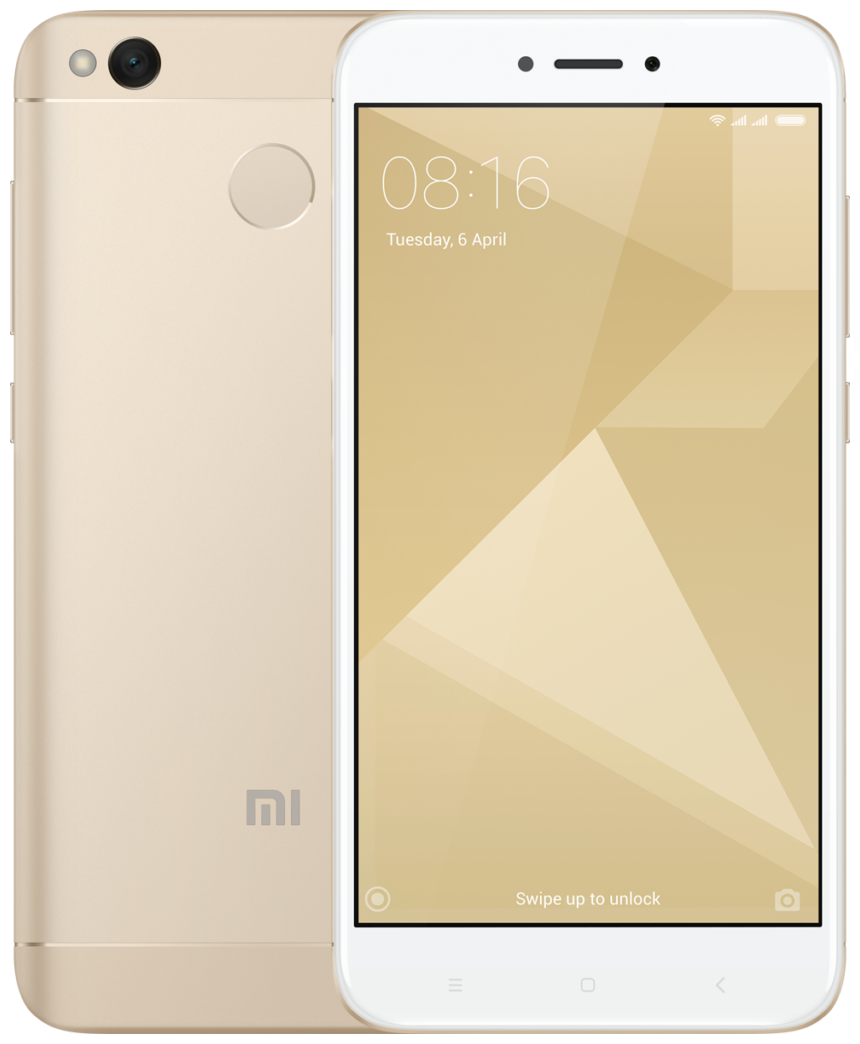 Смартфон Xiaomi Redmi 4X 2/16 ГБ Global, micro SIM+nano SIM, золотой