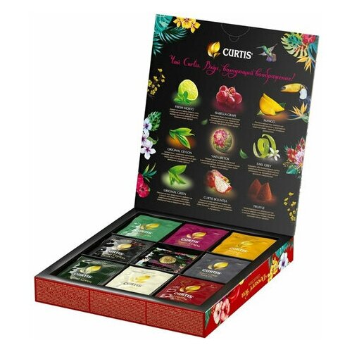 фото Чай curtis "dessert-blooming tea collection" набор ассорти мелкий лист 40 сашетов, ш/к 50757, 516700