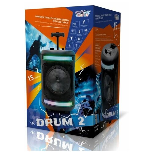 Портативная акустическая система SmartBuy DRUM 2 SBS-5140 черный 283500₽