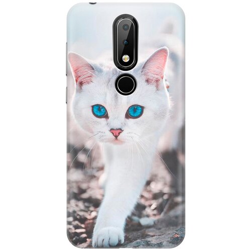 фото Силиконовый чехол на nokia 6.1 plus / x6 (2018) / нокиа 6.1 плюс / х6 2018 с принтом "голубоглазый кот gosso