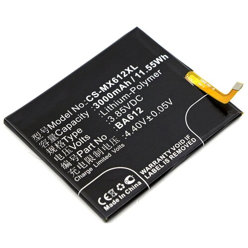 Аккумулятор CS-MX612XL BA612 для MeiZu M5s, M612M 3.85V / 3000mAh / 11.55Wh аккумулятор cs mx612xl ba612 для meizu m5s m612m 3 85v 3000mah 11 55wh