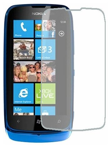 Nokia Lumia 610 защитный экран Гидрогель Прозрачный (Силикон) 1 штука