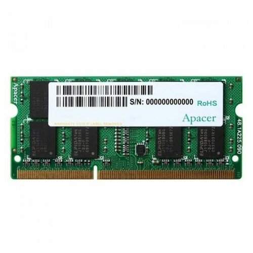 оперативная память apacer dg 04g2k kam 4gb Оперативная память 4Gb DDR-III 1600MHz Apacer SO-DIMM (AS04GFA60CATBGJ)