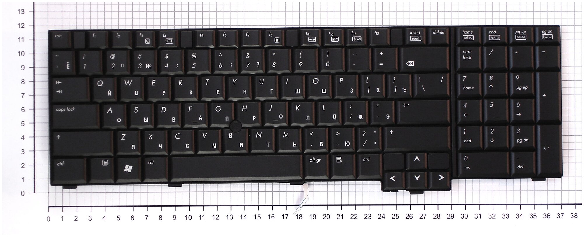 Клавиатура для ноутбука HP 6037B0028601 черная