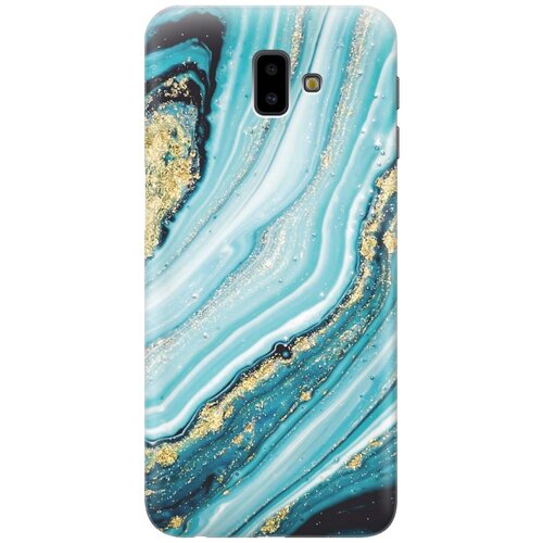 фото Gosso ультратонкий силиконовый чехол-накладка для samsung galaxy j6+ (2018) с принтом "green marble"