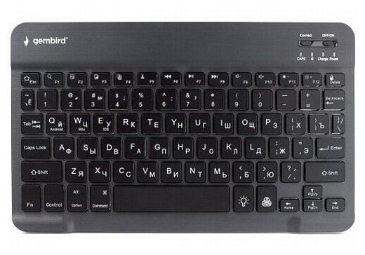 Беспроводная клавиатура Gembird Kbw-4 78кл Bluetooth ножнтип клавиц ультра-тонкая 19487