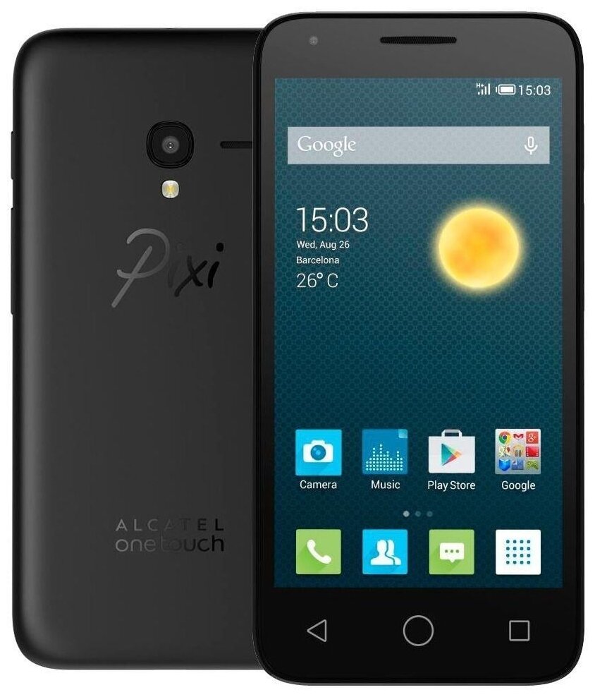 Смартфон Alcatel PIXI 3 (4.5) 5017D, черный