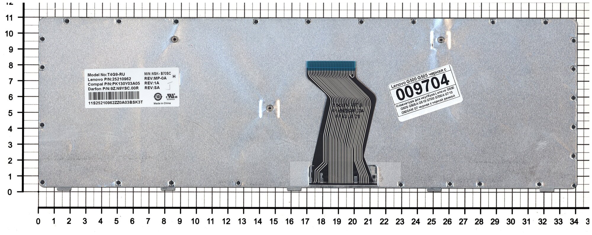 Клавиатура для ноутбука Lenovo G710 черная с черной рамкой версия 1