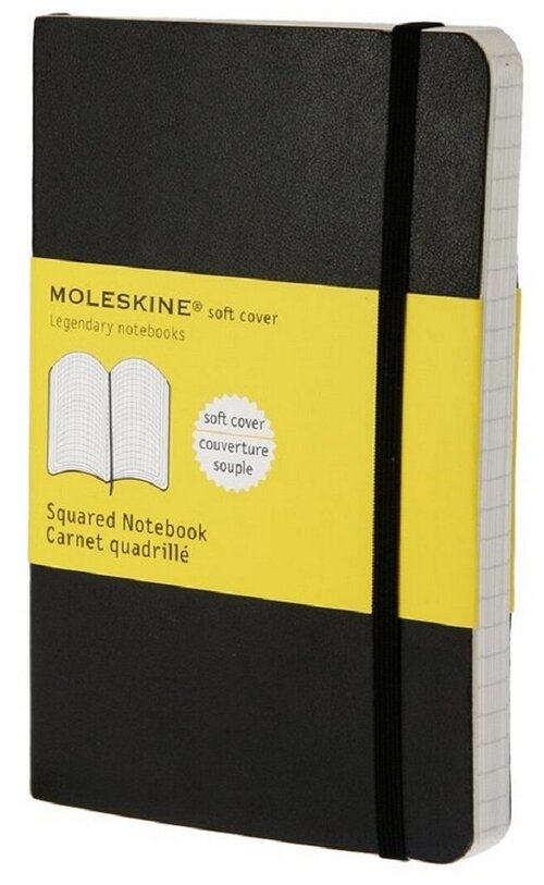 Блокнот Moleskine CLASSIC SOFT Pocket 90x140мм 192стр. клетка мягкая обложка черный QP612