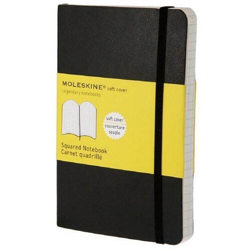 Блокнот Moleskine CLASSIC SOFT Pocket 90x140мм 192стр. клетка мягкая обложка черный QP612