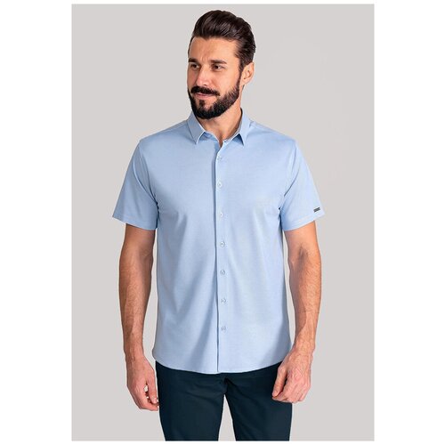 Рубашка GREG, размер 174-184/48, голубой