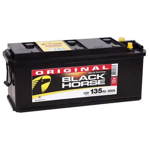 Аккумулятор грузовой Black Horse 6СТ-135 прям. 513x189x223