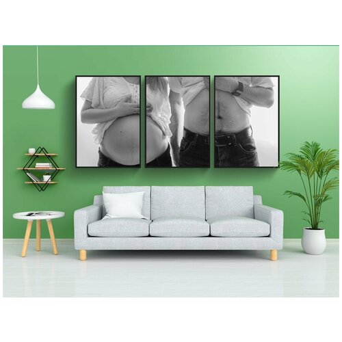 фото Набор модулных постеров для интерьера "беременность, baby, мать" 60x90 см. в тубусе, без рамки lotsprints