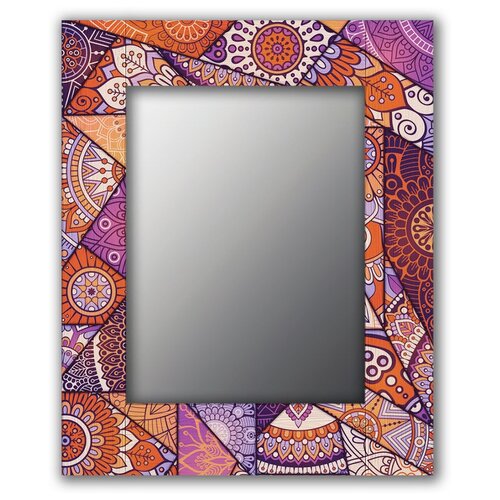фото Настенное зеркало сиреневый калейдоскоп 60х60 см дом корлеоне