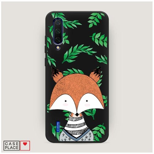 фото Чехол силиконовый матовый xiaomi mi a3 lite лисенок в листочках case place