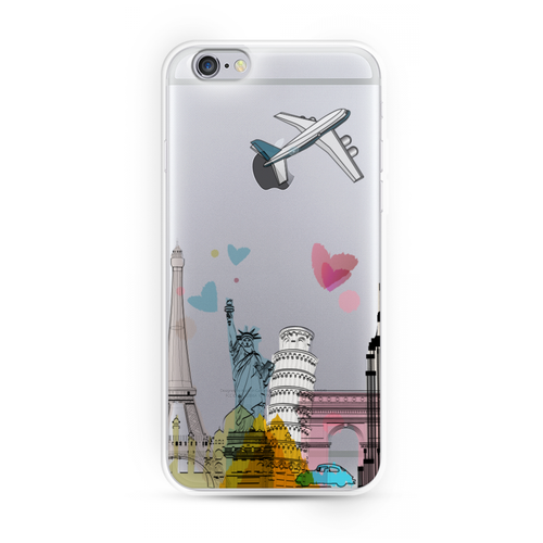 фото Силиконовый чехол самолет путешествий на iphone 6 case place