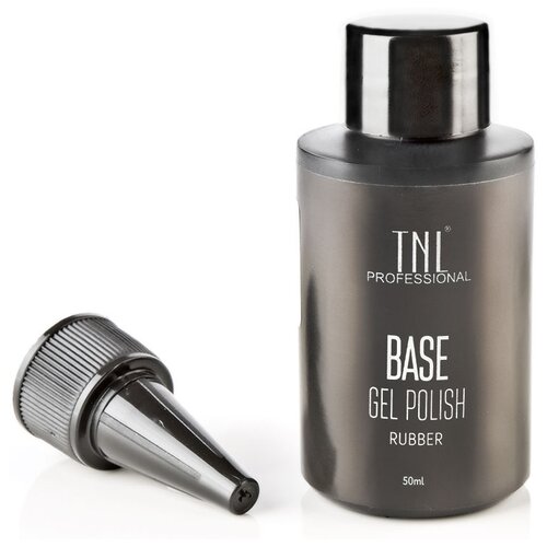 TNL Professional Базовое покрытие Rubber Base Gel Polish, прозрачный, 50 мл