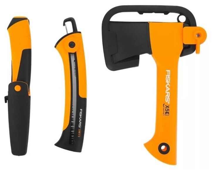 Набор FISKARS (топор X5 + пила + нож универсальный) 1057912 - фотография № 6