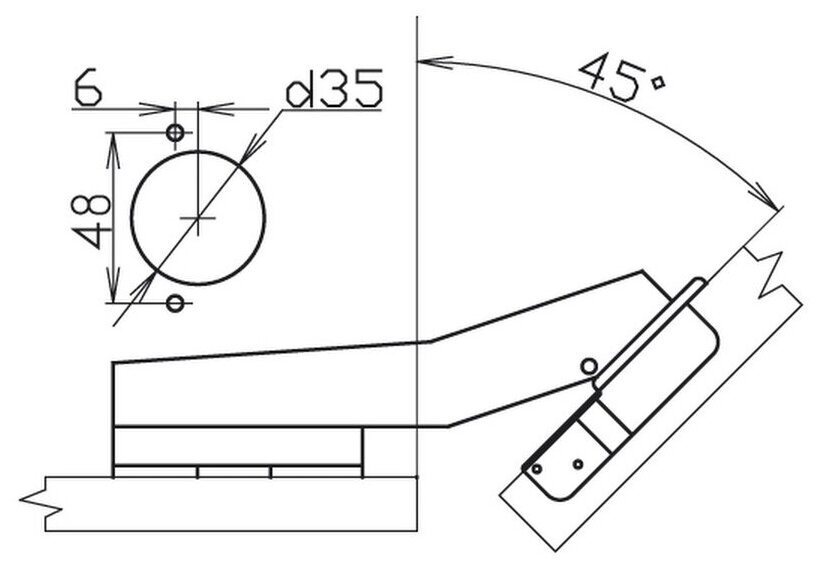 Петли дверные 45°, с доводчиком Slide-on комплект - 4 шт - фотография № 3