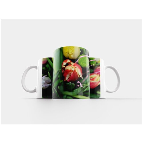 фото Кружка "букет тюльпанов, цветок, природа" 320 мл lotsprints
