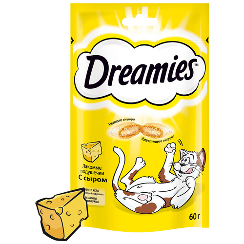 Dreamies лакомство для кошек с сыром 60г Dreamies лак-во д/к с сыром 60г