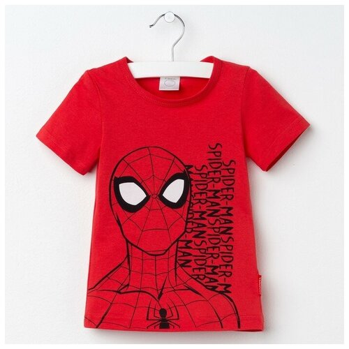 Футболка Marvel, размер 98/104, красный футболка детская человек паук рост 98 104 белый 1 шт