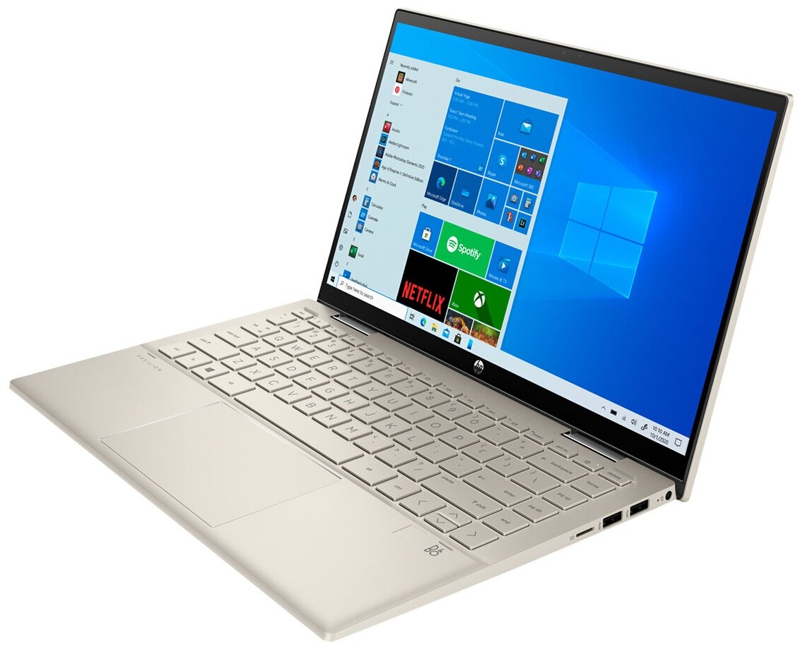Ноутбук HP Pavilion x360 14-dy0009ur 3B3Q9EA 14 Core i5 1135G7 8Gb SSD 512Gb Iris Xe Graphics Золотистый