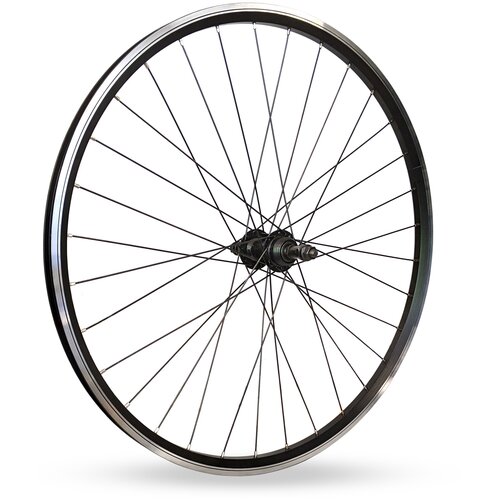 фото Колесо заднее aristo 26" двойной обод, 36 отверстий, под трещотку 6/7/8 скоростей, на гайках, под ободной тормоз типа v-brake, черное aristo cyclo