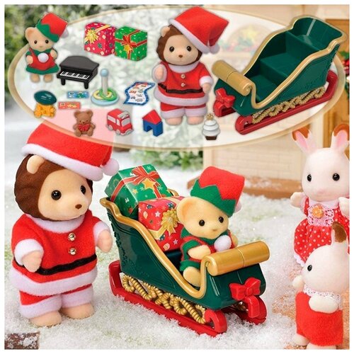 фото Sylvanian families набор "новогодние сани" 5568