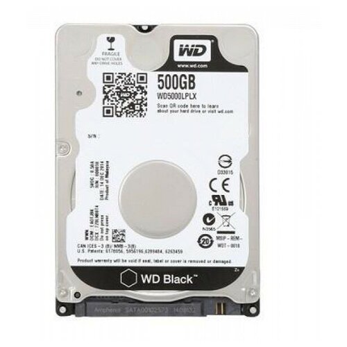 WESTERN DIGITAL Жесткий диск SATA25 500GB 7200RPM 32MB WD5000LPLX WDC 430000₽