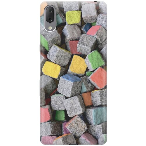 фото Силиконовый чехол на sony xperia l3 / сони иксперия л3 с принтом "разноцветные камни gosso