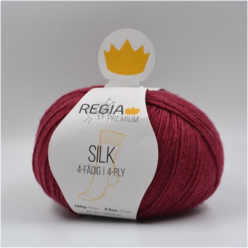Пряжа SILK Regia Premium (100г/400м), цвет 00080 (малиновый), 1 шт.