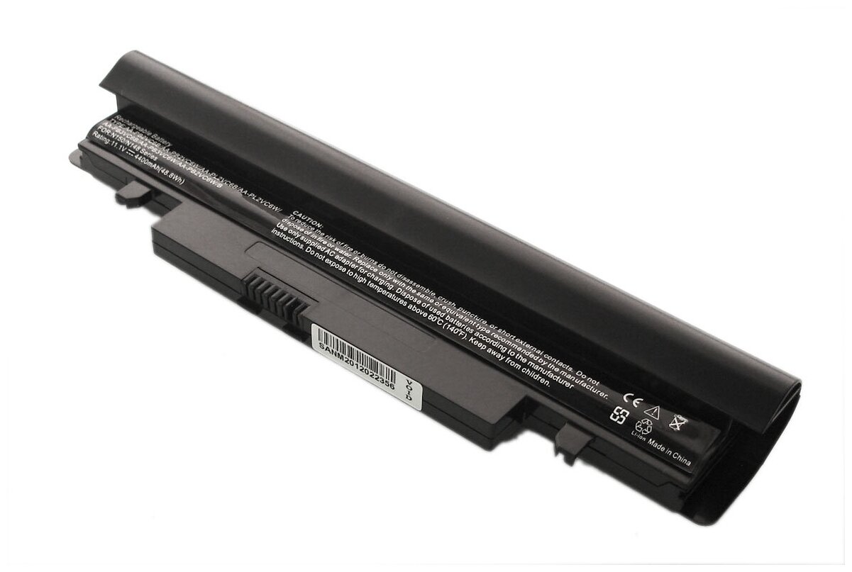 Аккумуляторная батарея (аккумулятор) для ноутбука Samsung N140 N143 N145 N150 N230 N250 N260 N350 серий 4400mah черная
