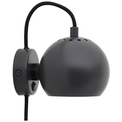 Лампа настенная ball, d12 см, темно-серая матовая