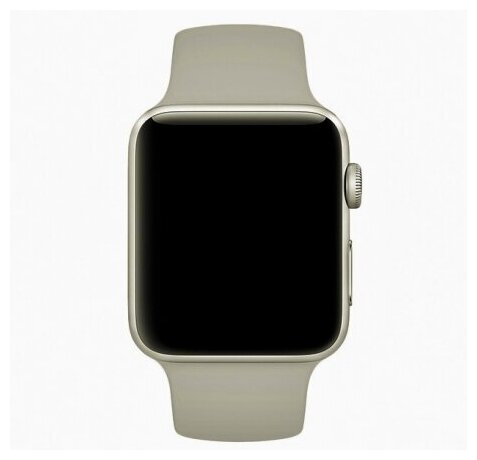 Ремешок силиконовый для Apple Watch 42/44мм (23), темно-каменный, на кнопке