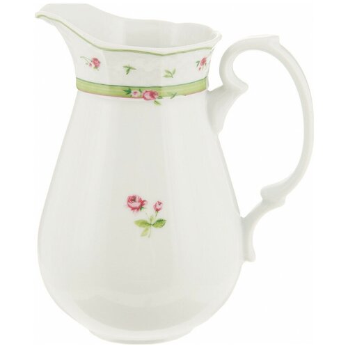 Кувшин Menuet (декор Роза, зеленая отводка) Объем: 1 л Thun