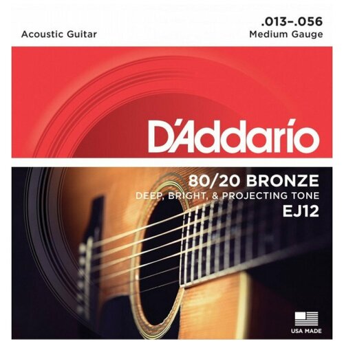 фото D'addario d`addario ej12 - струны для акустической гитары