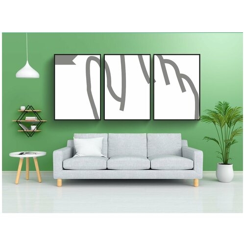 фото Набор модулных постеров для интерьера "зум, трогать, андроид" 60x90 см. в тубусе, без рамки lotsprints