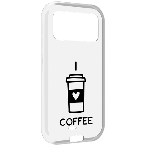 Чехол MyPads Я люблю кофе для Oukitel F150 H2022 задняя-панель-накладка-бампер