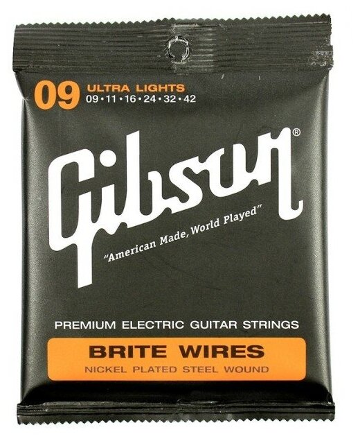 Струны для электро гитары, GIBSON SEG-700UL BRITE WIRES, 09-42