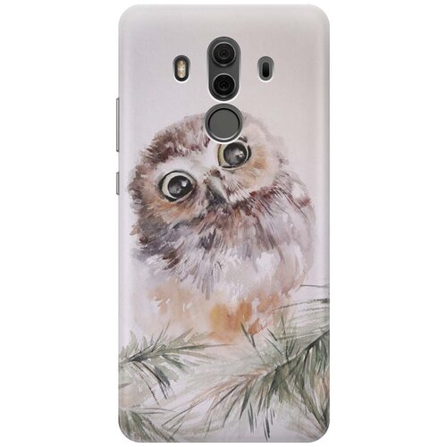 фото Re:pa накладка transparent для huawei mate 10 pro с принтом "совенок"